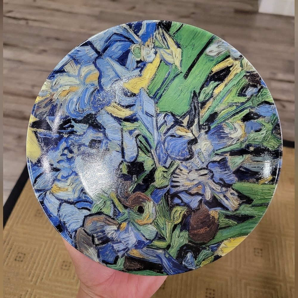 8" vincent van gogh irises plate